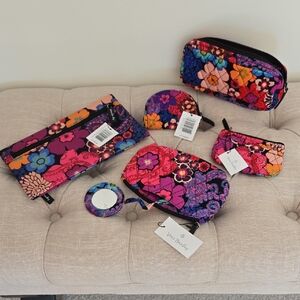 Vera Bradley Multicolor Floral Fiesta Pouch Set